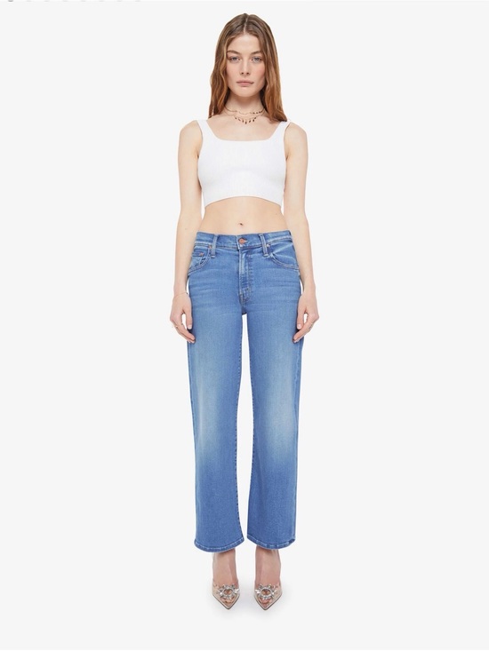 MOTHER Denim - Mother Mid-Rise Rambler Zip Ankle in Piece by Piece NWT 25”